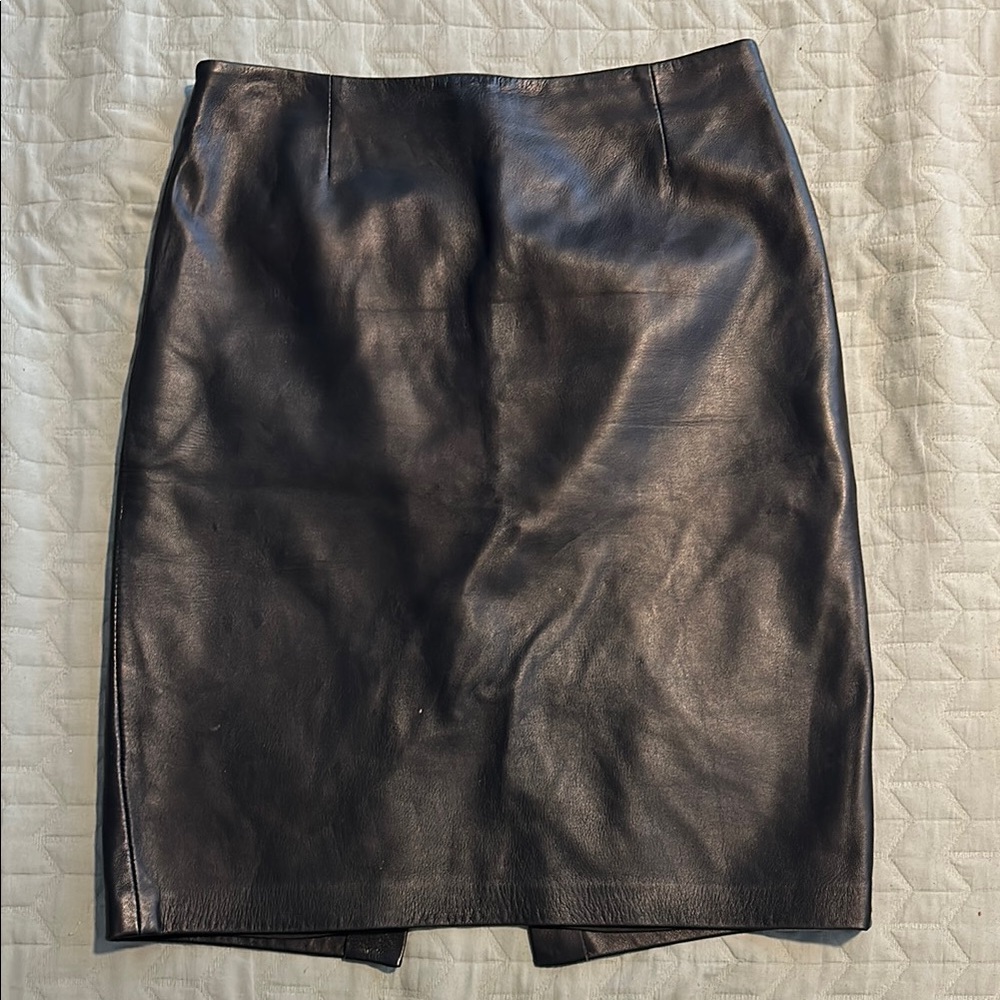 Danier Black Pencil Skirt with Slit for Night Out